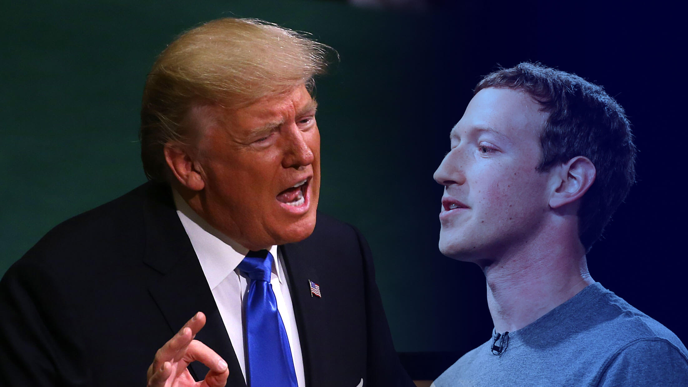 Donald Trump and Mark Zuckerberg